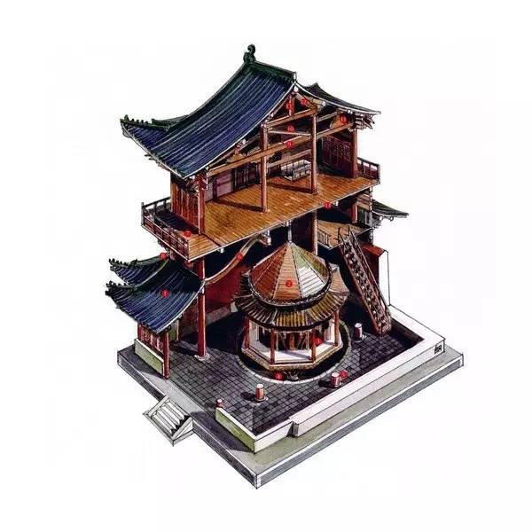 穿墻透壁，手繪中國古代經(jīng)典古建筑