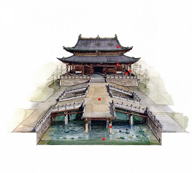 穿墻透壁，手繪中國古代經(jīng)典古建筑