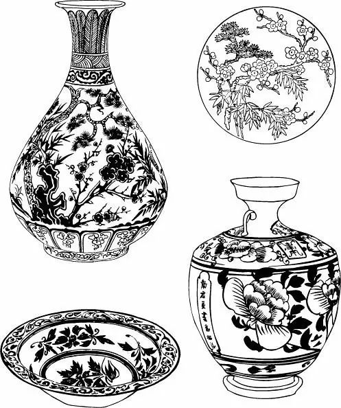 青花瓷素材圖案欣賞，中國(guó)傳統(tǒng)藝術(shù)就是這么美