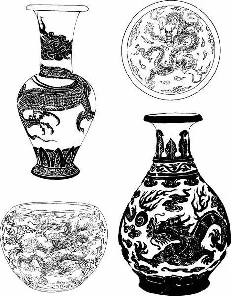 青花瓷素材圖案欣賞，中國(guó)傳統(tǒng)藝術(shù)就是這么美