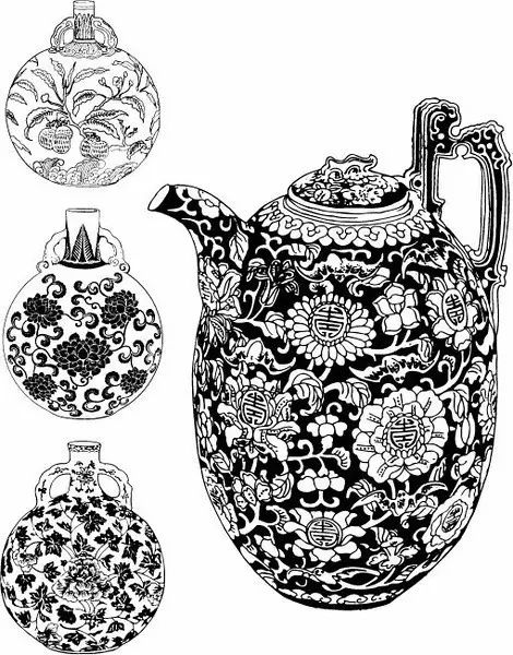 青花瓷素材圖案欣賞，中國(guó)傳統(tǒng)藝術(shù)就是這么美