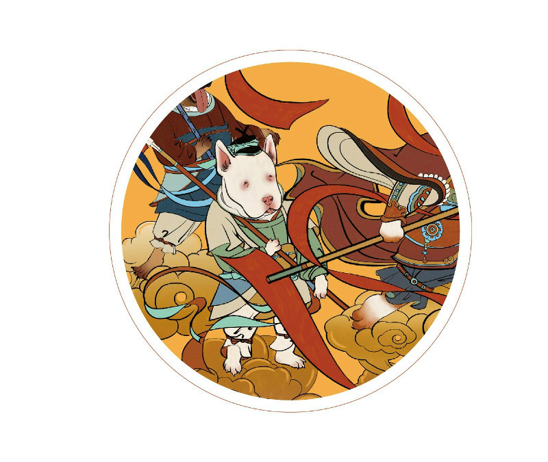 新穎風(fēng)格新年海報，狗年特色海報設(shè)計