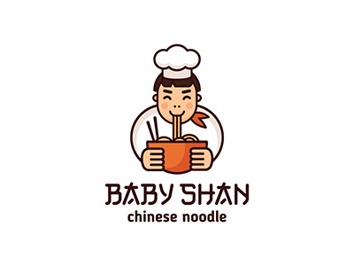 個(gè)性鮮明面條logo，精美面館簡易logo