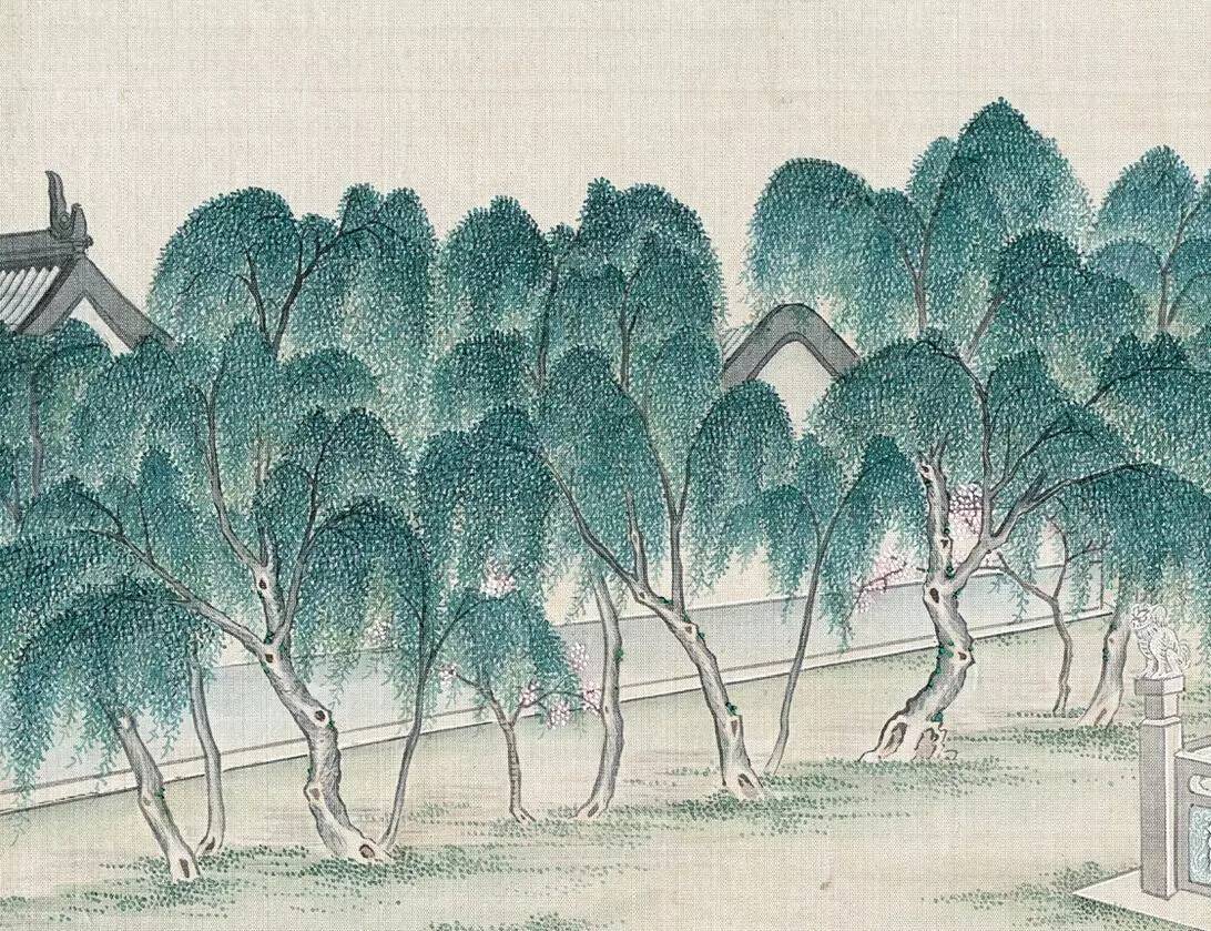 庭院深深，佳人依在