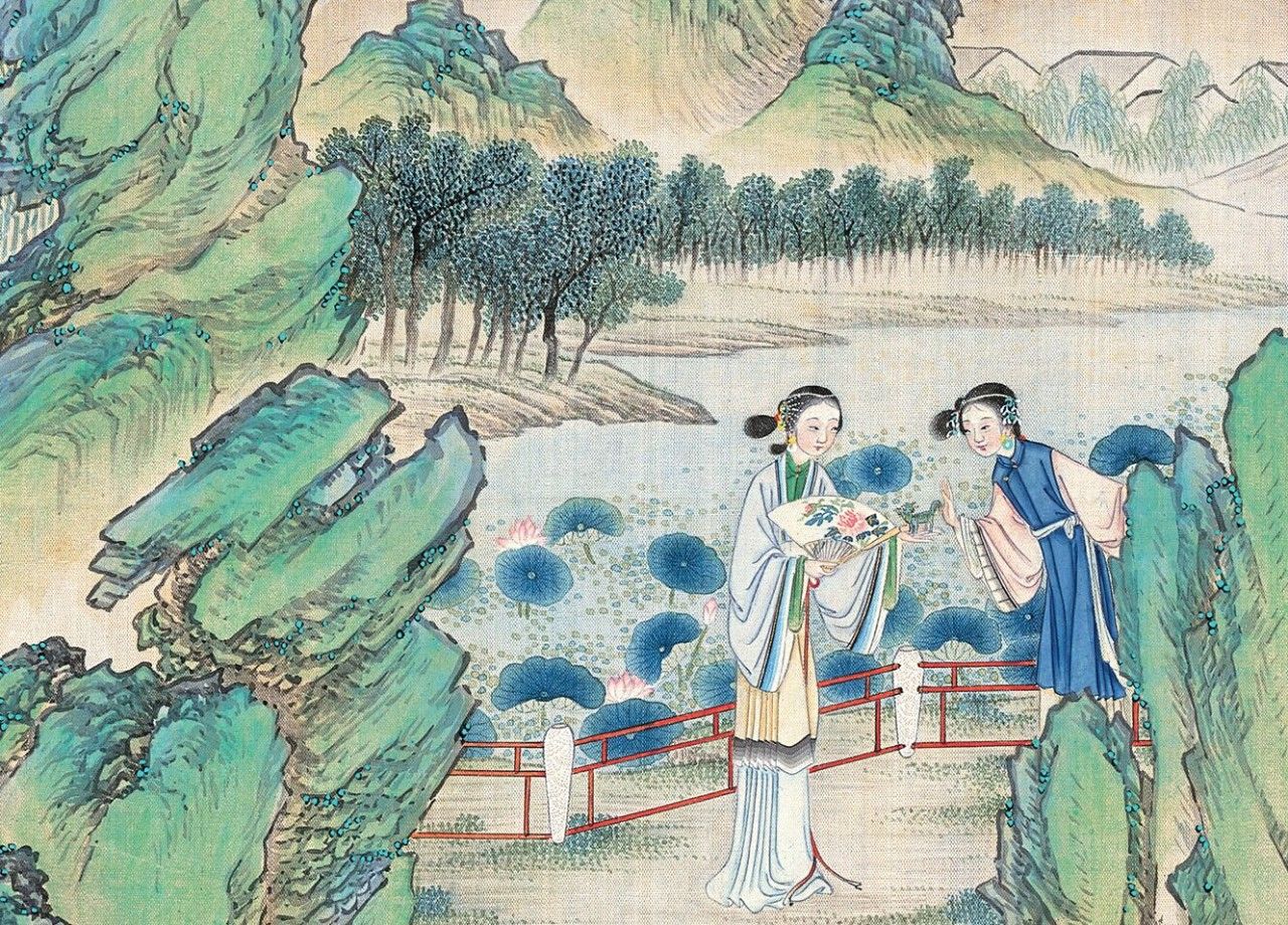 庭院深深，佳人依在