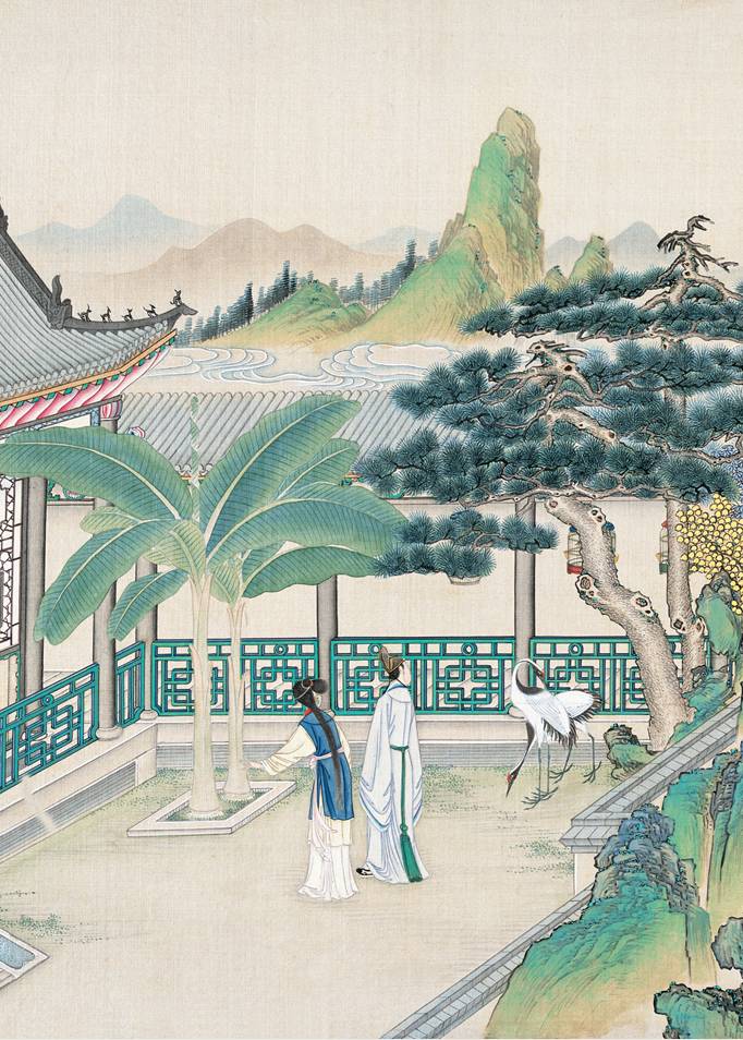 庭院深深，佳人依在