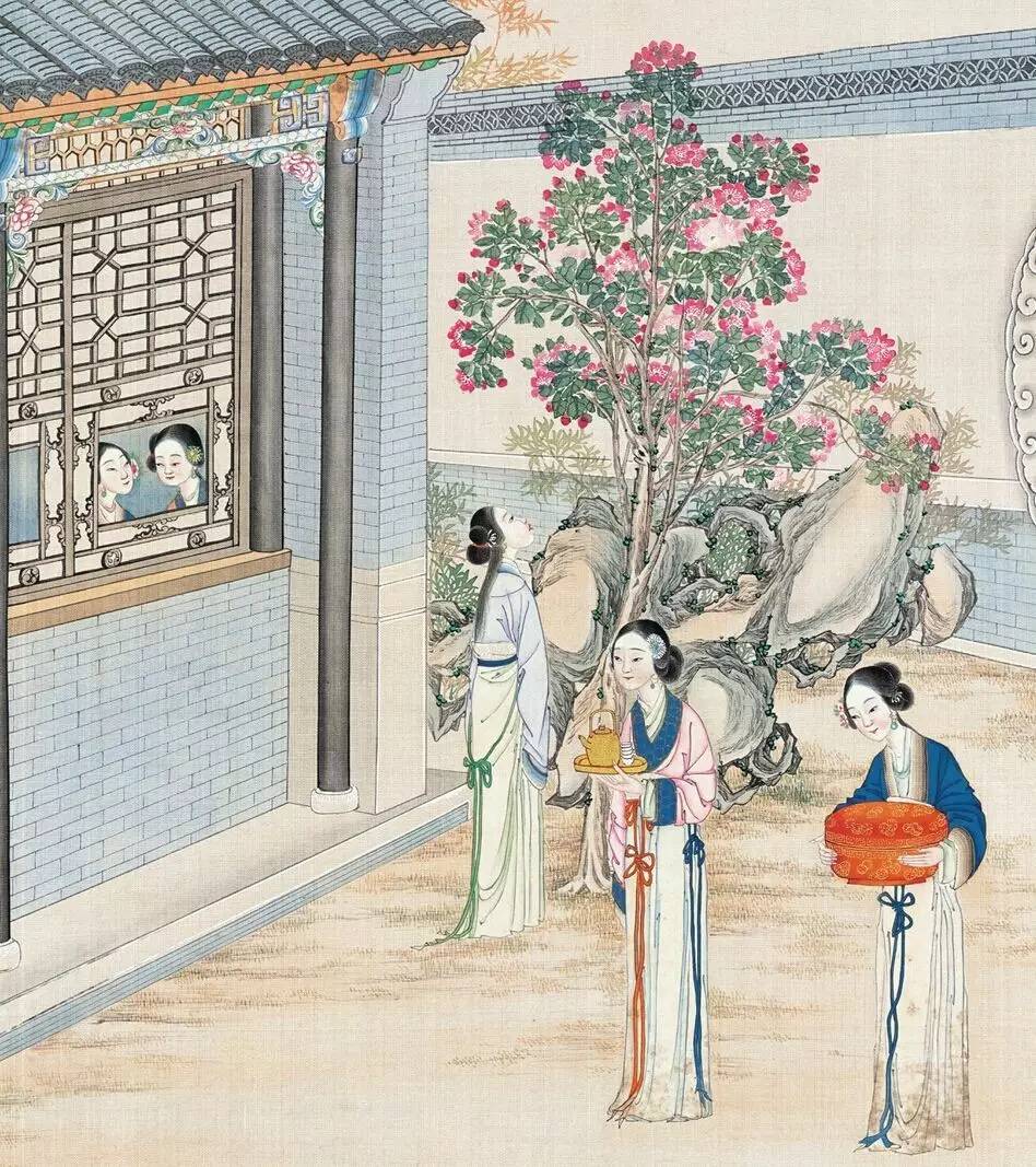 庭院深深，佳人依在