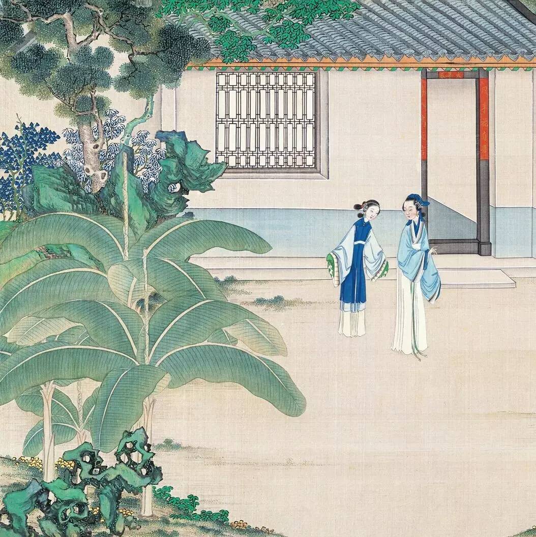 庭院深深，佳人依在