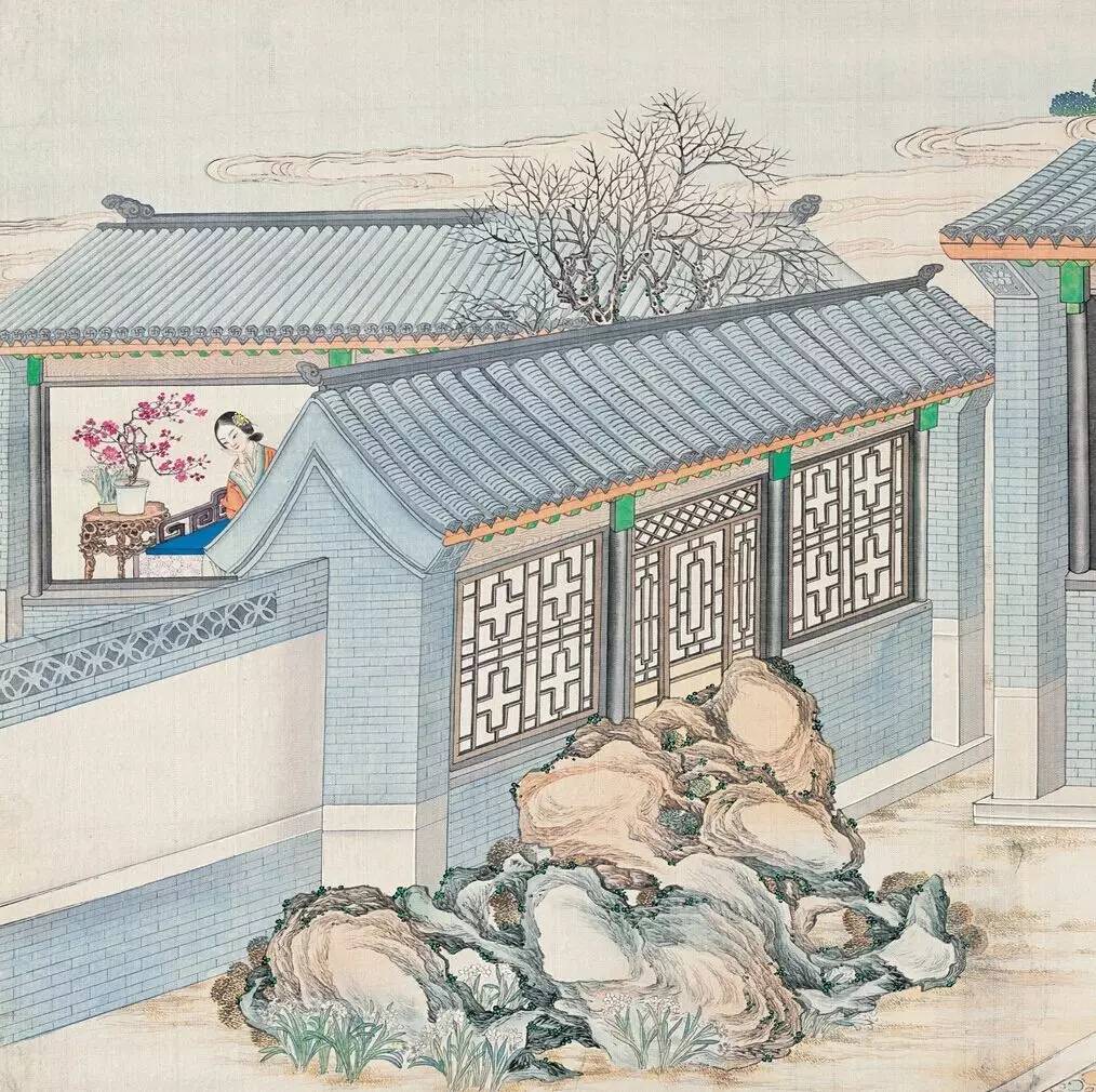 庭院深深，佳人依在