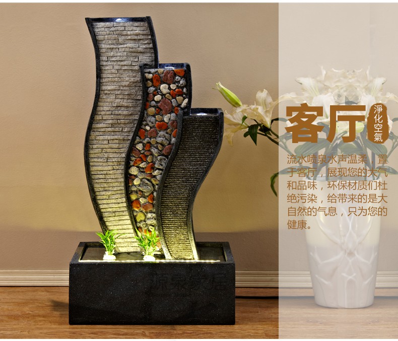 流水噴泉水景擺設(shè)落地?cái)[件,假山石種類