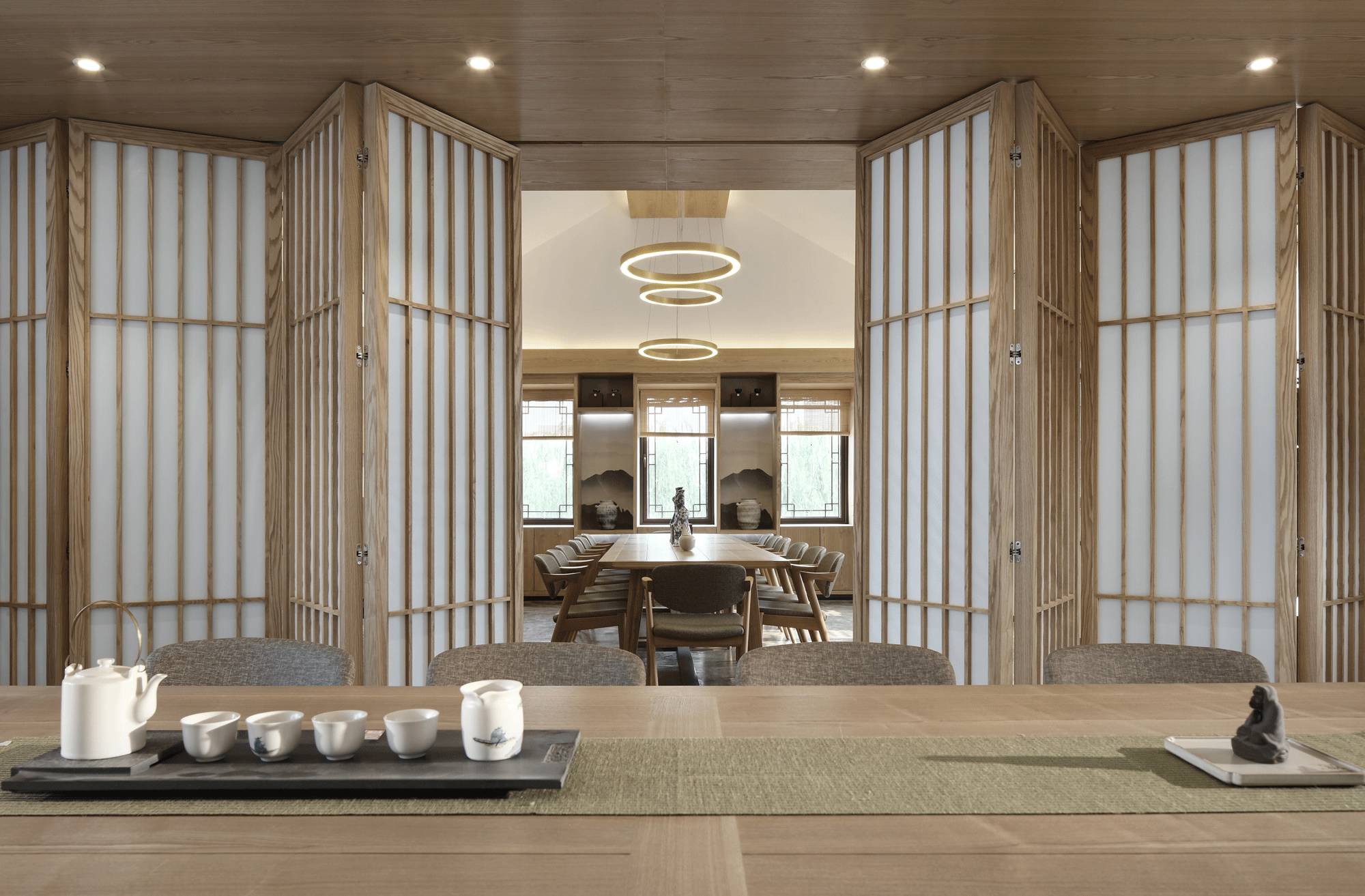 樸素安靜的禪意原木空間，中式裝修造景藝術(shù)