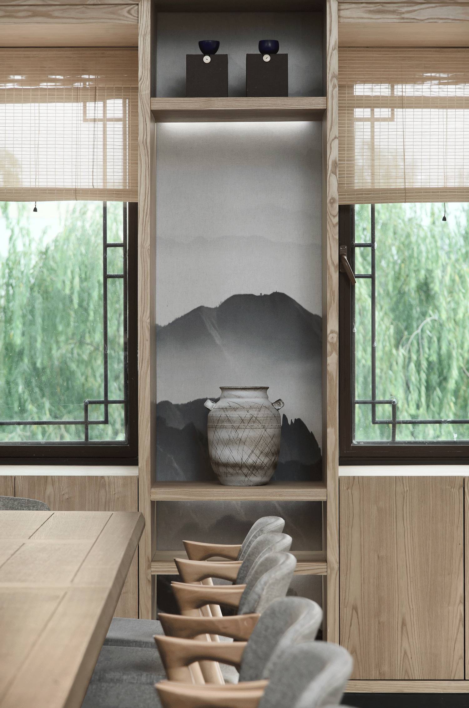 樸素安靜的禪意原木空間，中式裝修造景藝術(shù)