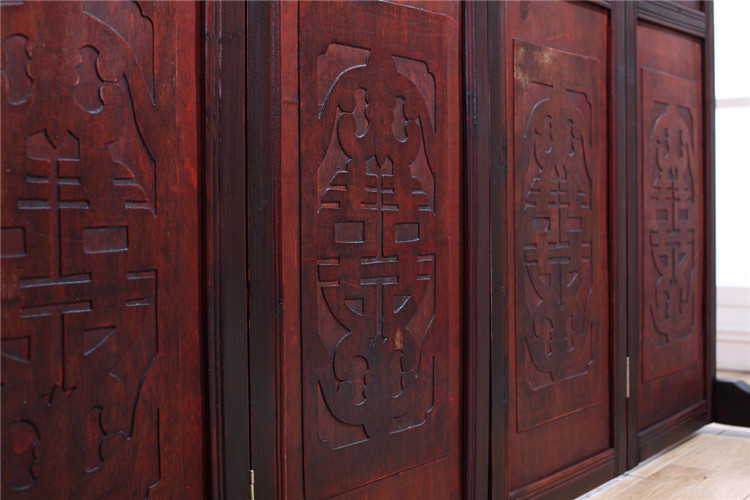 仿古實(shí)木屏風(fēng)隔斷，精美中式屏風(fēng)