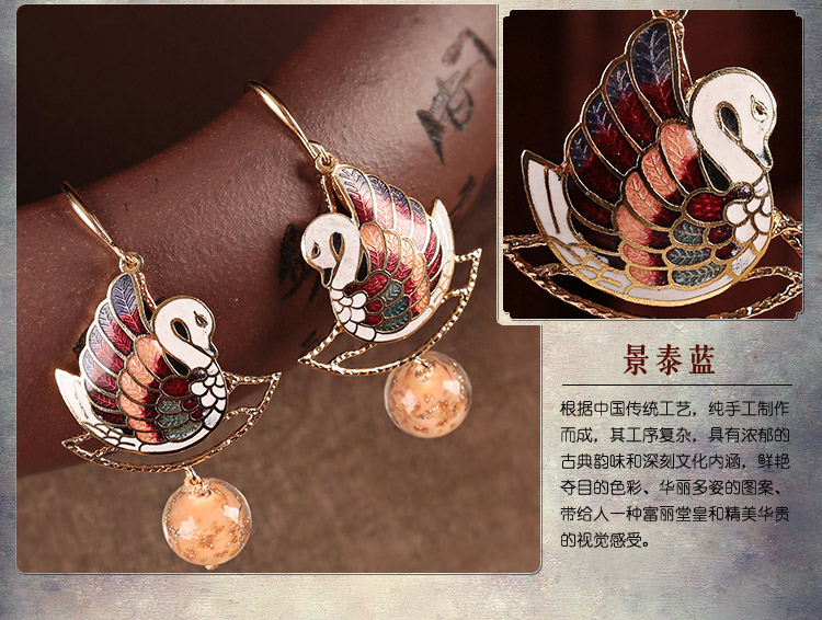 靜緣鴛鴦耳環(huán)，古典美好寓意首飾