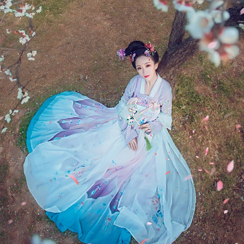 菩提雪齊胸襦裙，清新淡雅可愛漢服