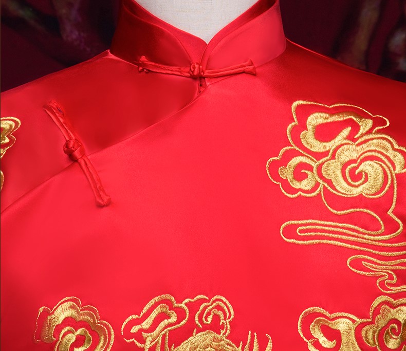 金龍男士古裝中式禮服，復(fù)古中國風(fēng)新郎禮服