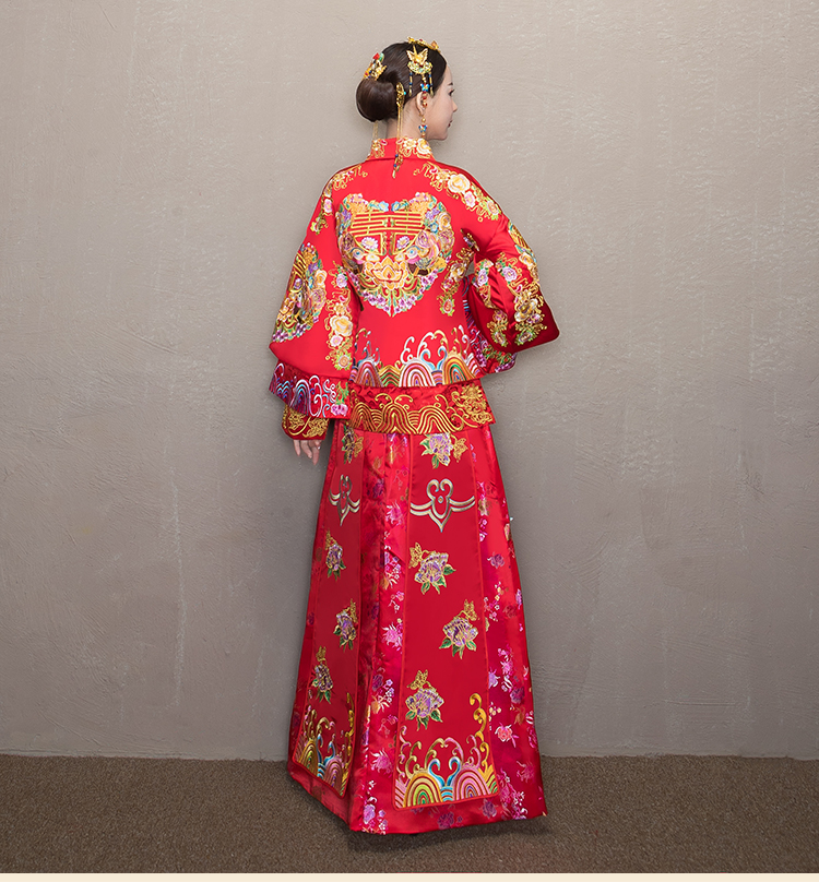 精致優(yōu)雅中式禮服，時(shí)尚中國(guó)風(fēng)新娘禮服