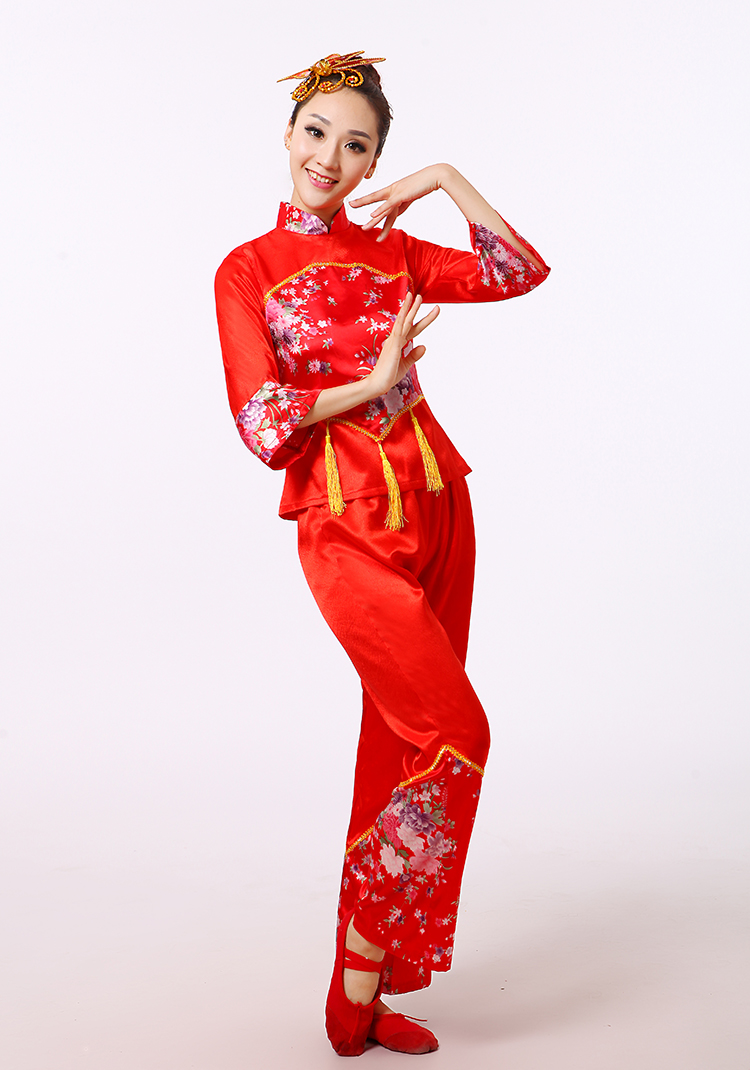 東北秧歌服裝民族腰鼓表演服，少數(shù)民族服裝