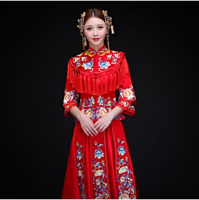 古典時尚中式禮服，中國風(fēng)新娘禮服