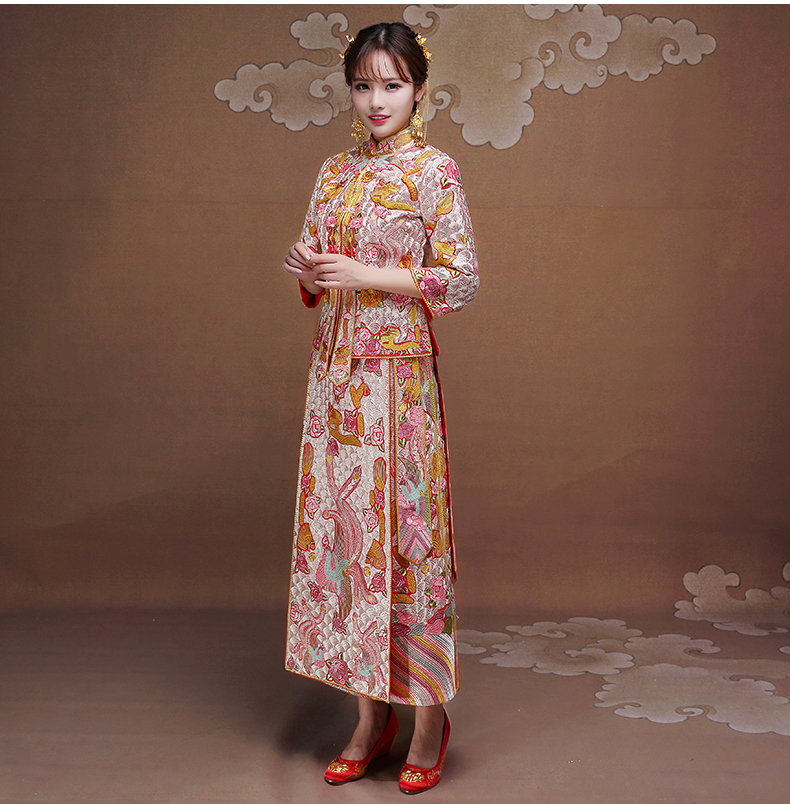 復(fù)古時(shí)尚中式禮服，唯美中國(guó)風(fēng)新娘禮服