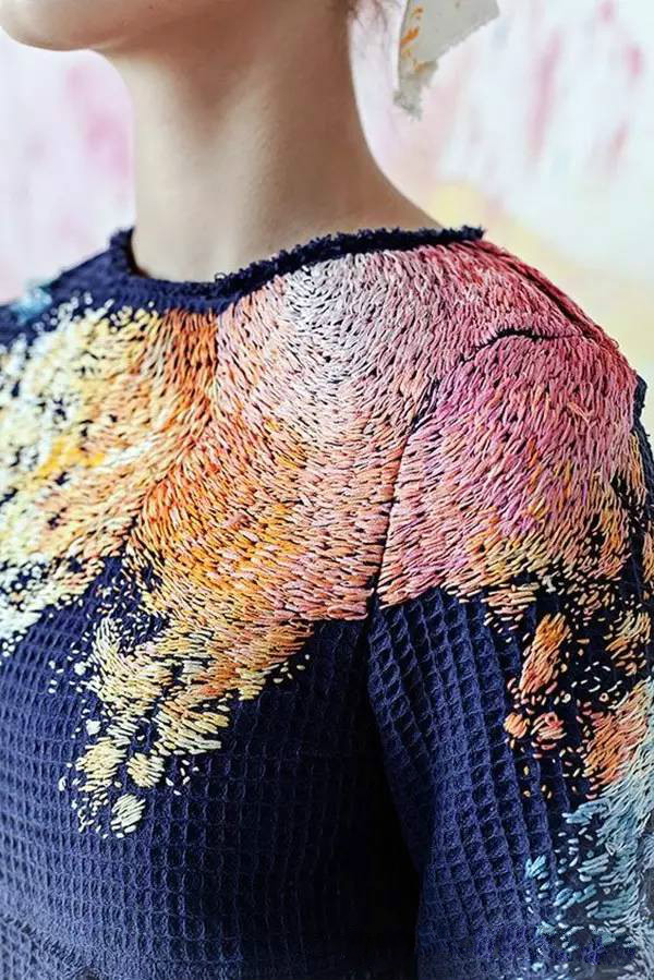 美的讓人無法呼吸，唯美刺繡圖案圖片