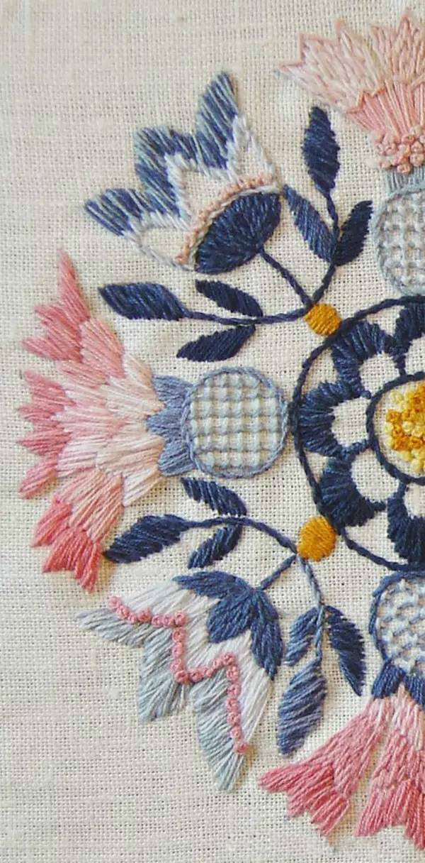 美的讓人無(wú)法呼吸，唯美刺繡圖案圖片