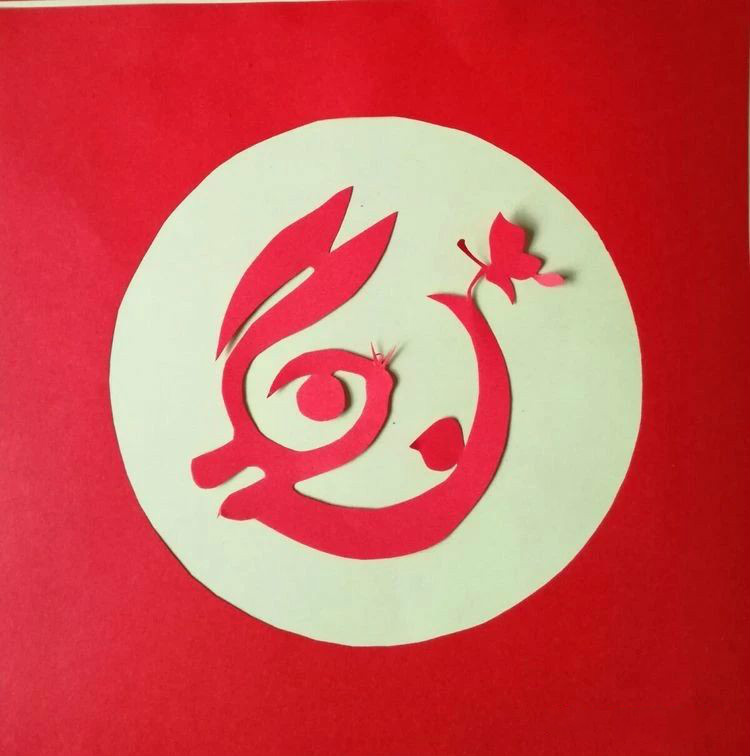創(chuàng)意十足中秋玉兔剪紙，兔子鬧仲秋
