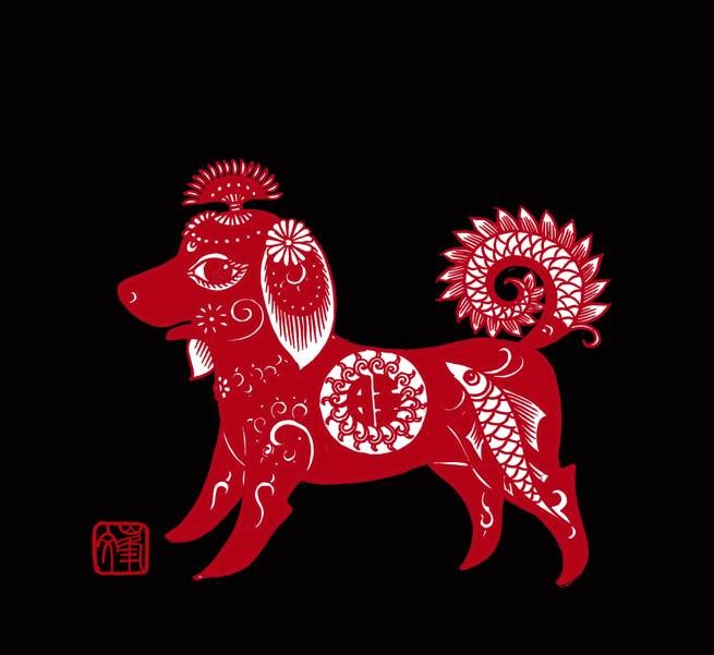 百狗圖剪紙系列(32張)，曹文峰剪紙作品欣賞
