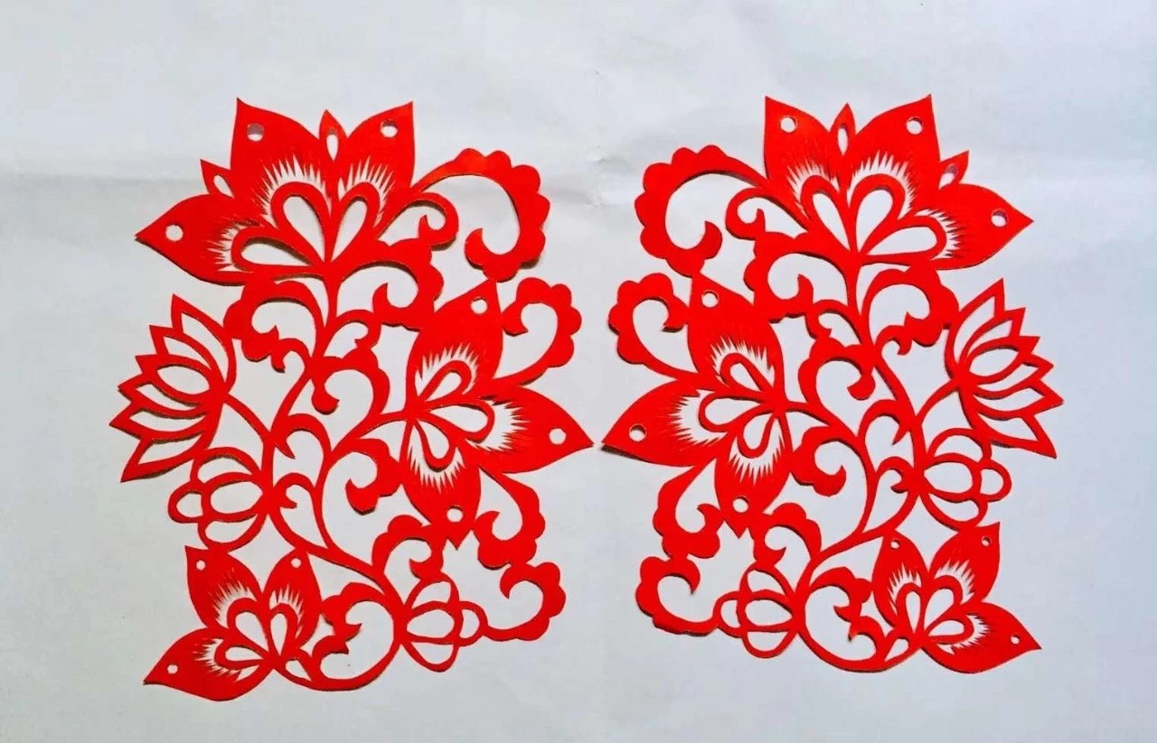 信手剪花花燦爛(20張)，張彬老師剪紙作品