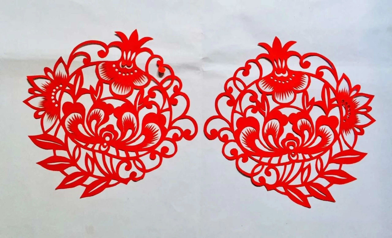 信手剪花花燦爛(20張)，張彬老師剪紙作品