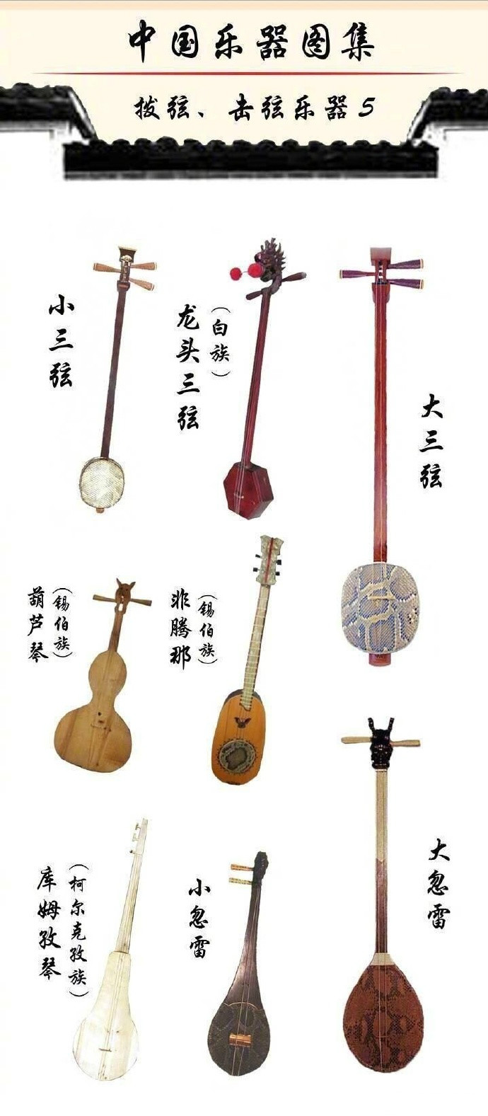 中國樂器圖集：種類繁多的樂器大全