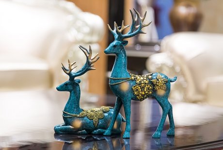 空靈優(yōu)雅，福壽福祿雙至的鹿型青銅器工藝品