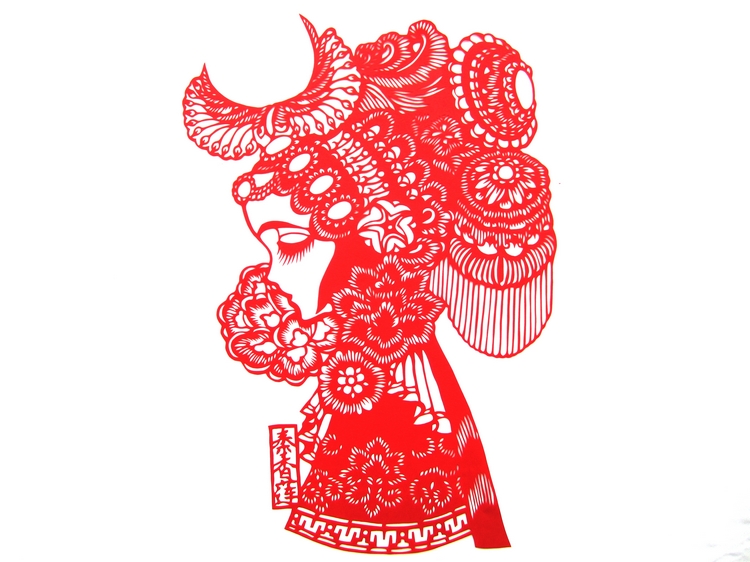 十款中國(guó)風(fēng)手工京劇臉譜剪紙工藝品