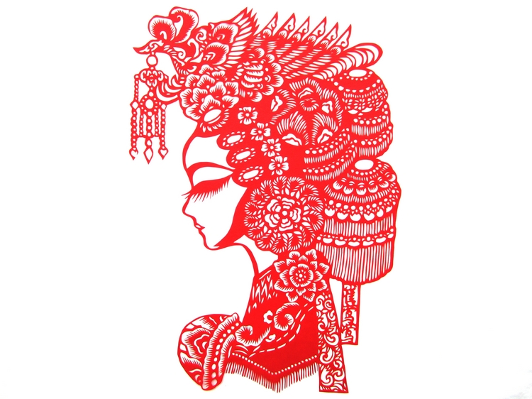 十款中國(guó)風(fēng)手工京劇臉譜剪紙工藝品