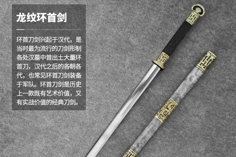 龍紋環(huán)首劍漢劍，漢代軍隊(duì)常用佩刀