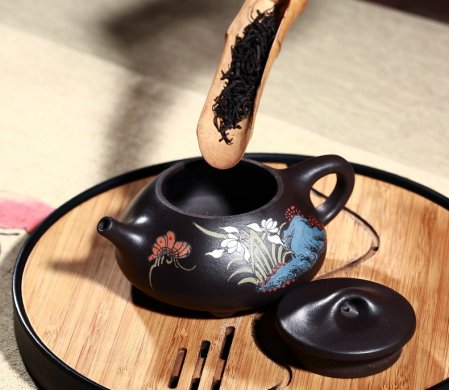 石瓢手工紫砂壺，精致典雅紫砂壺