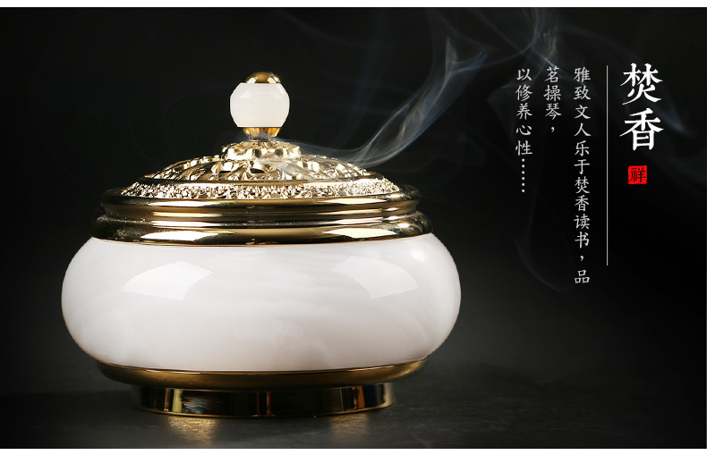 金玉滿(mǎn)堂香爐，創(chuàng)意銅玉熏香爐