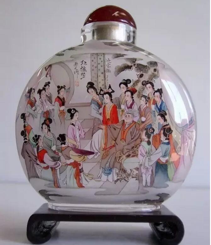 內畫鼻煙壺，壺中天地間掌心中國美