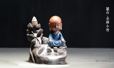 四款創(chuàng)意檀香爐，蓮山小和尚熏香爐