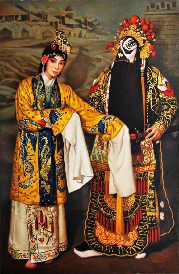 油畫中的京劇人物，美的不可思議！