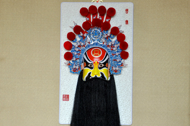 西路財神京劇臉譜掛件，中國風特色工藝品