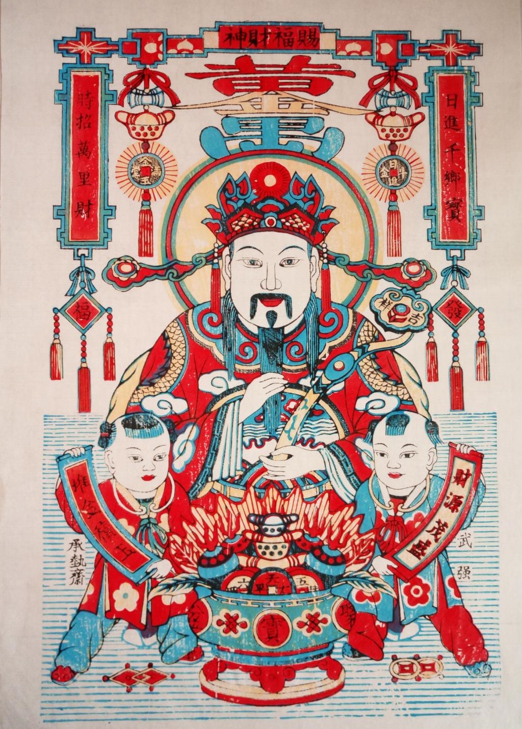 15款生動(dòng)門神人物年畫，唯美中國吉祥人物年畫
