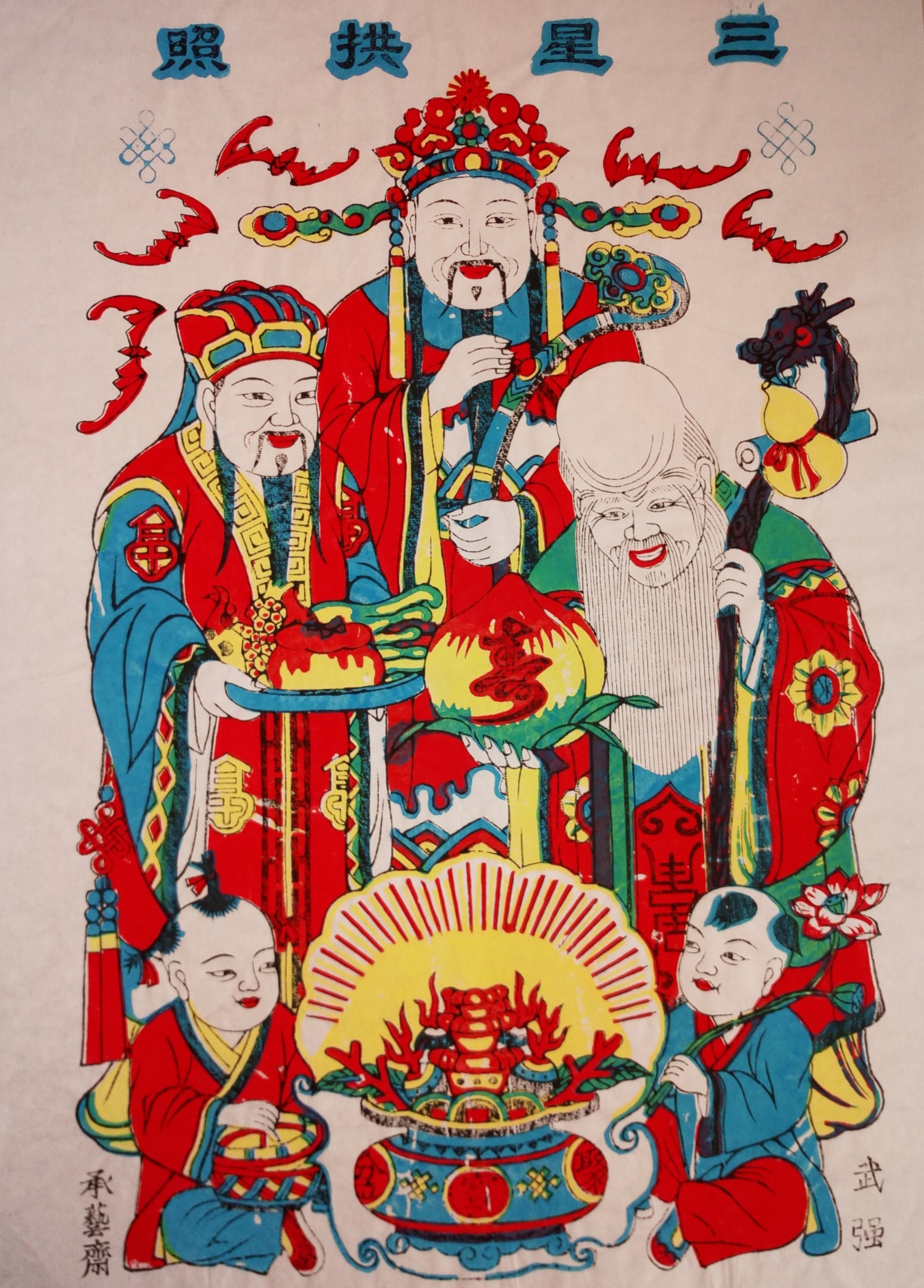 15款生動門神人物年畫，唯美中國吉祥人物年畫