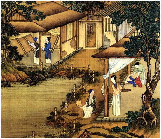 中國24節(jié)氣古畫圖，超美國畫插畫欣賞