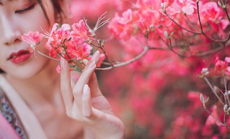 花不負(fù)儂，古裝女子攝影照片