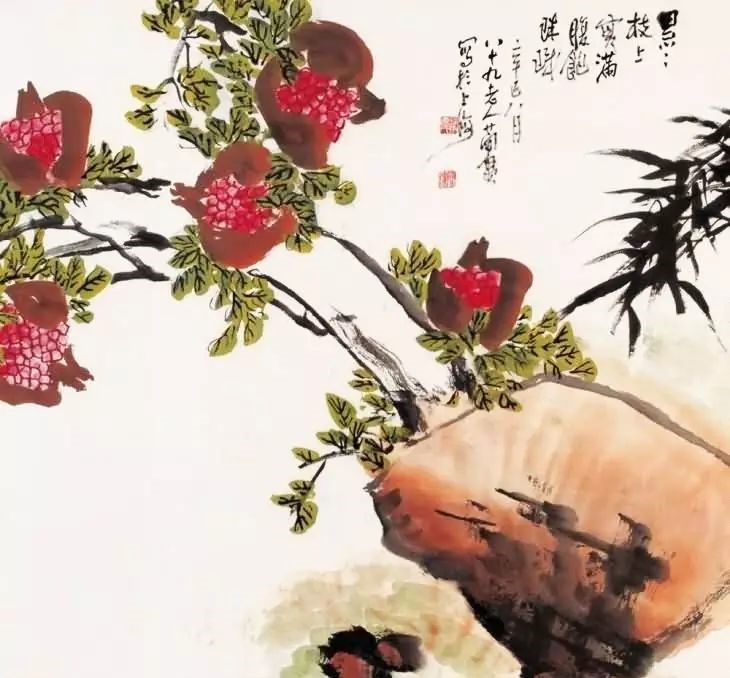 32幅曹簡樓國畫石榴圖：石榴令人垂涎欲滴！