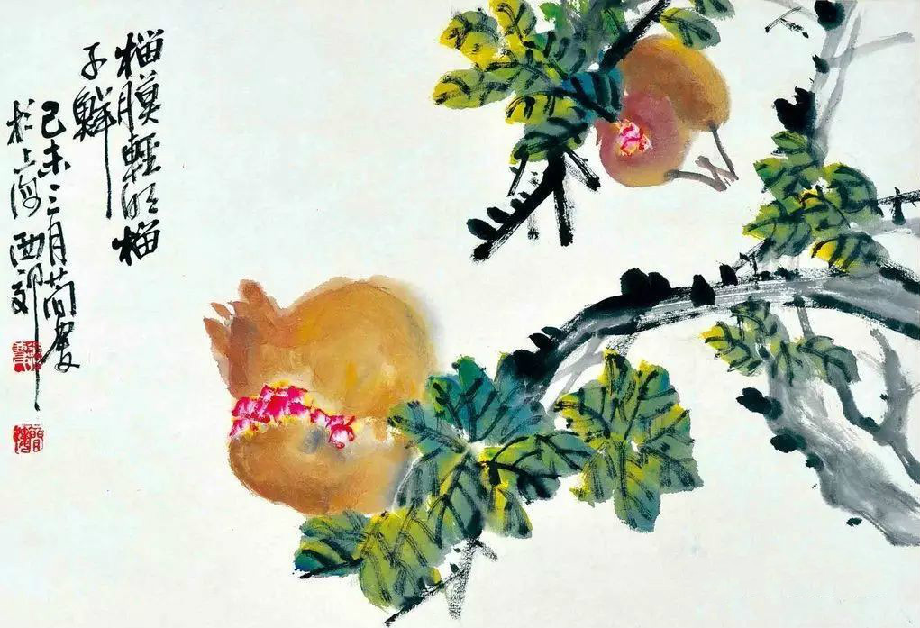 32幅曹簡樓國畫石榴圖：石榴令人垂涎欲滴！