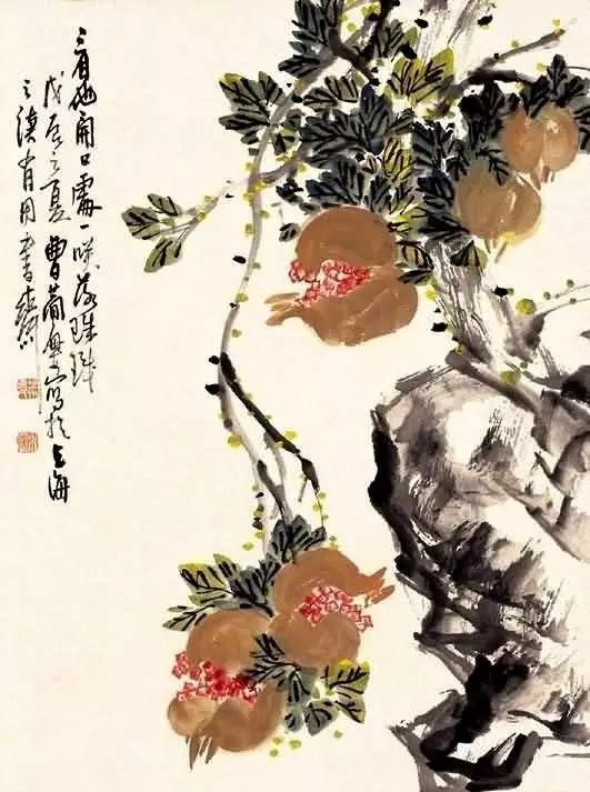 32幅曹簡樓國畫石榴圖：石榴令人垂涎欲滴！