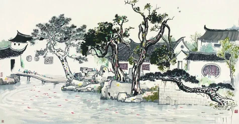 吳冠中的水墨國(guó)畫(huà)集合，中國(guó)藝術(shù)最顯眼的景觀