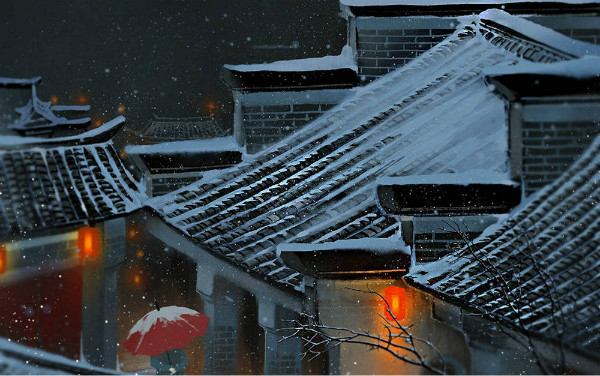 唯美古風(fēng)圖片壁紙素材，有意境的屋檐之美!